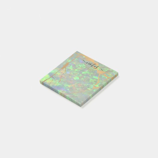 Green Opal Modern Glam Note Pad Post-it Klebezettel (angewinkelt)