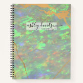 Green Opal Modern Glam Notebook Notizblock (Vorderseite)