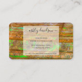 Green Opal Rock Layer Visitenkarten Visitenkarte (Rückseite)