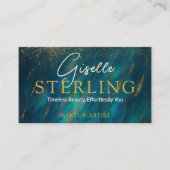 Green Opal Stone QR Code Visitenkarte (Vorderseite)