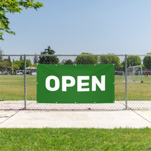 Green OPEN Banner (Insitu)