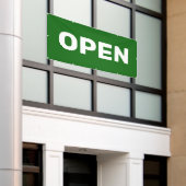 Green OPEN Banner (Äußeres Gebäude)