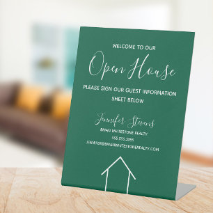 Green Open House Custom Immobilienunternehmen Sockelschild