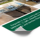 Green Open House Welcome Real Estate Photo Poster (Ecke)
