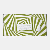 Green Optical Illusion Desk Mat - Modernes 3D Schreibtischunterlage (Tastatur & Maus)