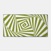 Green Optical Illusion Desk Mat - Modernes 3D Schreibtischunterlage (Vorderseite)