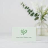 Green or Natural Business Card Visitenkarte (Stehend Vorderseite)