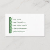 Green or Natural Business Card Visitenkarte (Rückseite)
