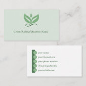 Green or Natural Business Card Visitenkarte (Vorne/Hinten)