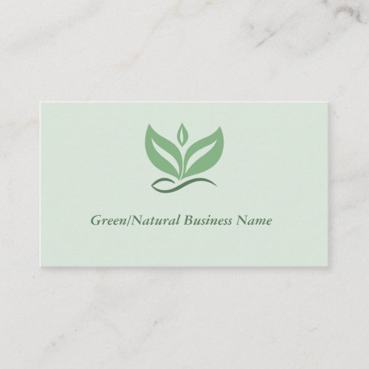 Green or Natural Business Card Visitenkarte (Vorderseite)