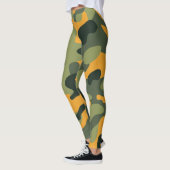 Green & Orange Army Camouflage Camouflage Leggings (Links)