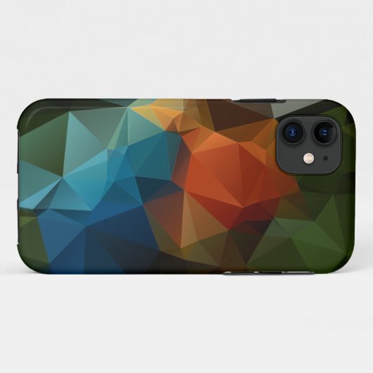 Green Orange Blue Abstrakt Pyramid Muster Case Ma (Rückseite (Horizontal))