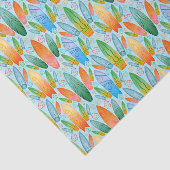 Green Orange & Blue Summer Surfboards Seidenpapier (Ausschnitt)