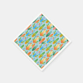 Green Orange & Blue Summer Surfboards Serviette (Ecke)