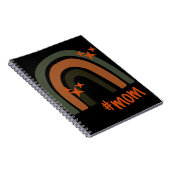 Green Orange Bohemisch Rainbow Personalisiert #Mom Notizblock (Rechte Seite)