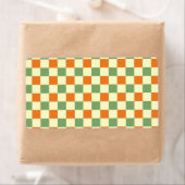 Green Orange Brown Checkered Gingham Pattern (Insitu)