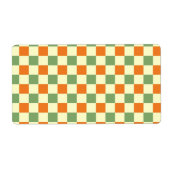 Green Orange Brown Checkered Gingham Pattern (Vorne)