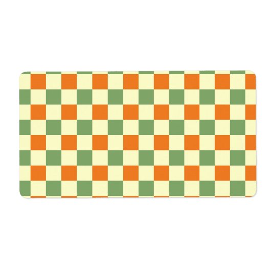 Green Orange Brown Checkered Gingham Pattern (Vorne)