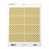 Green Orange Brown Checkered Gingham Pattern (Vorne)