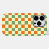 Green Orange Brown Checkered Gingham Pattern Case-Mate iPhone Hülle (Rückseite (Horizontal))