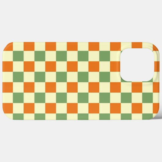 Green Orange Brown Checkered Gingham Pattern Case-Mate iPhone Hülle (Rückseite (Horizontal))