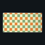 Green Orange Brown Checkered Gingham Pattern Schreibtischunterlage<br><div class="desc">Green Orange Brown Checkered Gingham Pattern</div>