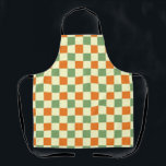 Green Orange Brown Checkered Gingham Pattern Schürze<br><div class="desc">Green Orange Brown Checkered Gingham Pattern</div>