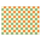 Green Orange Brown Checkered Gingham Pattern Tischdecke (Vorderseite (Horizontal))