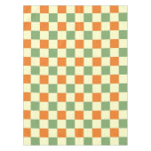 Green Orange Brown Checkered Gingham Pattern Tischdecke (Vorderseite)