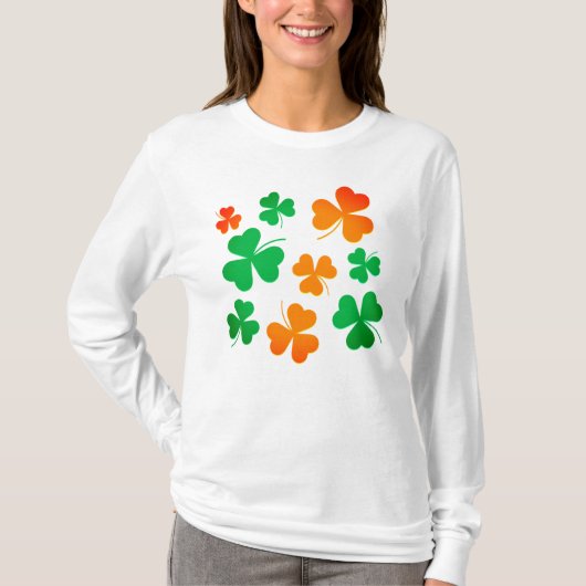 Green Orange Clove Kleeblatt Leaf St Patrick's Day T-Shirt (Vorderseite)
