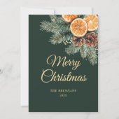 Green Orange Elegante Citrus Weihnachten (Vorderseite)