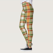 Green Orange Gingham Leggings (Links)