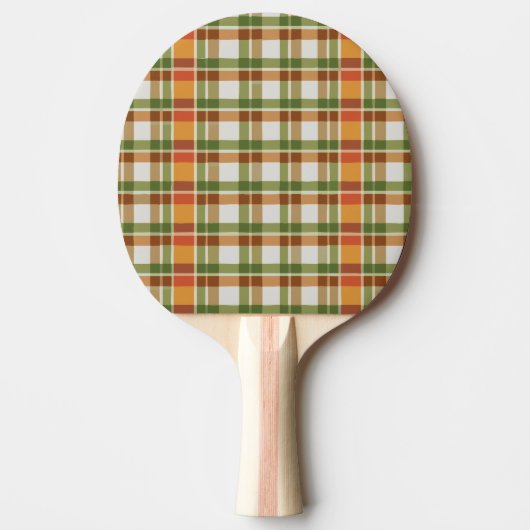 Green Orange Gingham Tischtennis Schläger (Vorderseite)