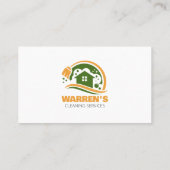Green Orange House Cleaning Services Housekeeping Visitenkarte (Rückseite)