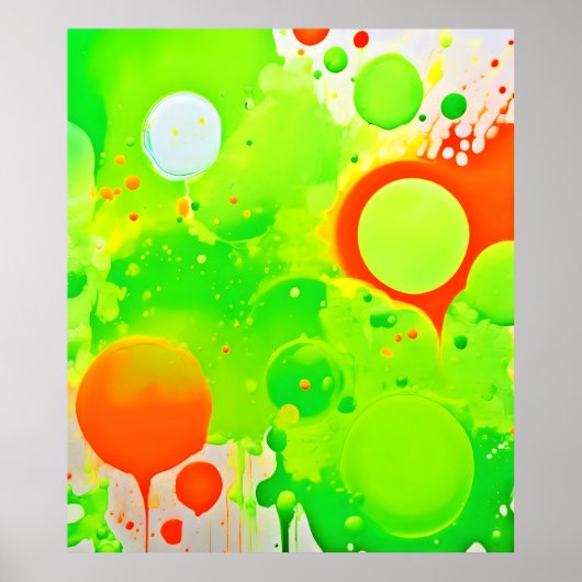 Green & Orange Hues Poster (Vorne)