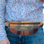 Green Orange Kariert Horse Mane Schwanz Braiding Bauchtasche