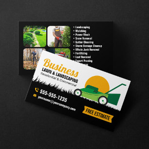 Green Orange Lawn & Landscaping Service Rasenpfleg Visitenkarte