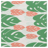 Green Orange Leaf Muster Stoff (Nahaufnahme)