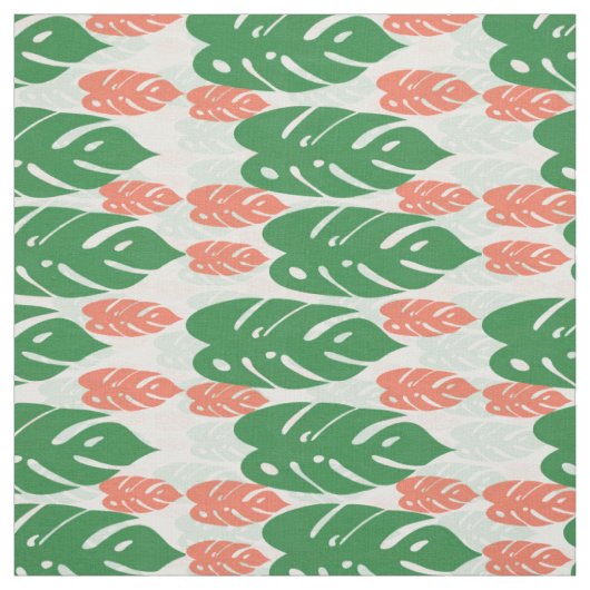 Green Orange Leaf Muster Stoff (Muster)