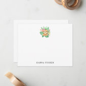 Green Orange Pink Niedlich Baby Tiger Flat Note Ca Mitteilungskarte (Vorderseite/Rückseite Beispiel)