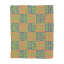 Green Orange Square Geometric Retro Griechisches M