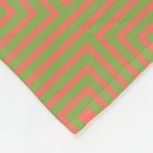 Green Orange Square Geometric Retro Griechisches M Fleecedecke (Ecke)