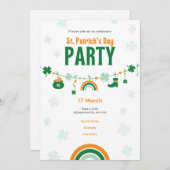 Green & Orange St. Patrick’s Day Party Invitation  Einladung (Vorne/Hinten)