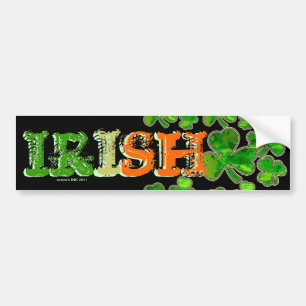Green Orange White Irish Kleeblatt Autoaufkleber