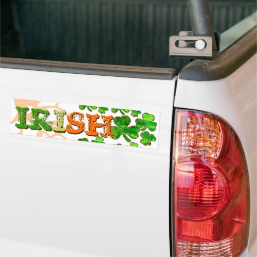 Green Orange White Irish Kleeblatt Autoaufkleber (Auf Lkw)