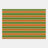 GREEN ORANGE WHITE IRISH KLEEBLATTS STARTEN GESCHENKPAPIER SET (Vorderseite 3)