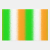 Green Orange White - St Patrick's Day Streifen Geschenkpapier Set (Vorderseite 2)
