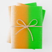 Green Orange White - St Patrick's Day Streifen Geschenkpapier Set (Beispiel)