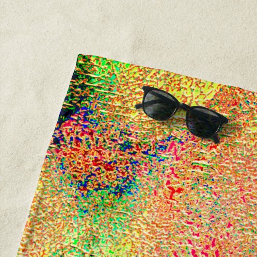 Green orange worn paint or wrinkled leather strandtuch (Beispiel)