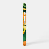 GREEN ORANGE YELLOW IRISH ABSTRAKTE PATTER iPhone 16 HÜLLE (Linke Seite)